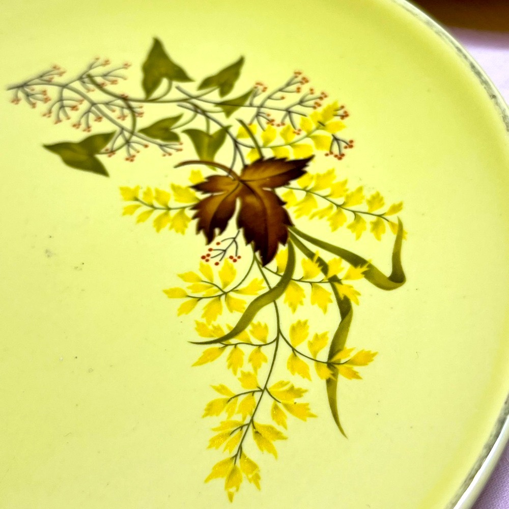 MCM Taylor Smith & Taylor “Leaf O’ Gold” Plates – 6 5/8”, Set of 3